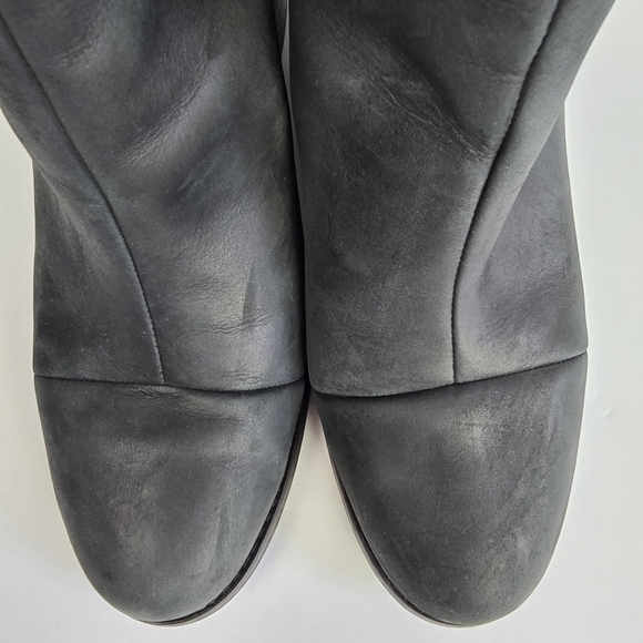 TOMS Esme Leather Ankle Boots Booties Black Womens size W9 - Picture 10 of 16